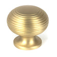 From The Anvil - Satin Brass Beehive Cabinet Knob 40mm | Sku. 50932 | Trade Door Handles.