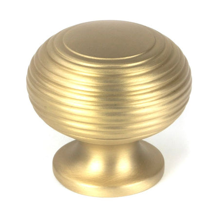 From The Anvil - Satin Brass Beehive Cabinet Knob 40mm | Sku. 50932 | Trade Door Handles.