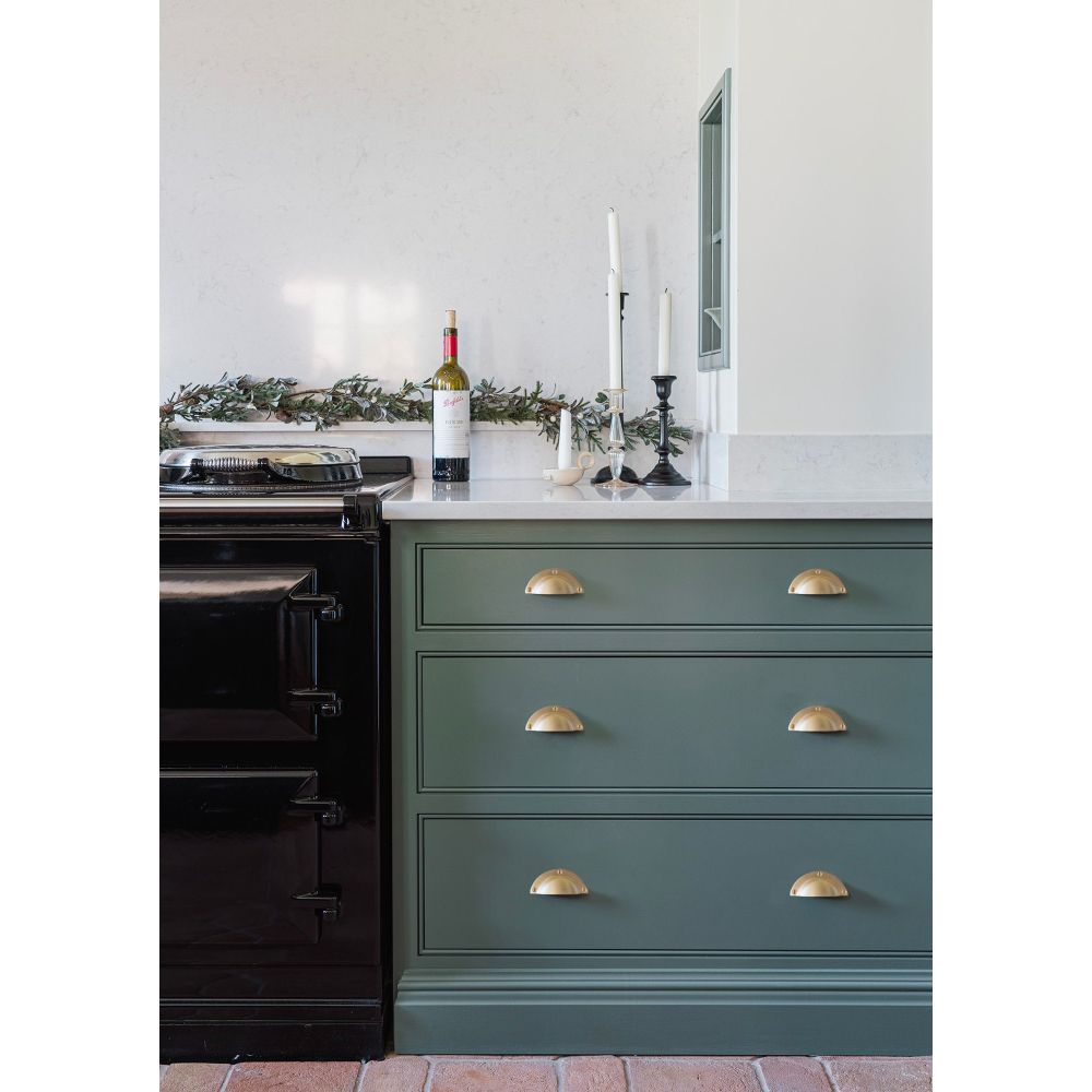 From The Anvil - Satin Brass 4" Plain Drawer Pull | Sku. 50950 | Trade Door Handles.