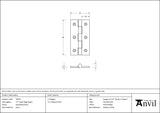 From The Anvil - Burnished Brass 2.5" Butt Hinge (pair) | Sku. 50953 | Trade Door Handles.