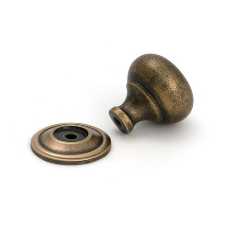 From The Anvil - Burnished Brass Mushroom Cabinet Knob 32mm | Sku. 50954 | Trade Door Handles.
