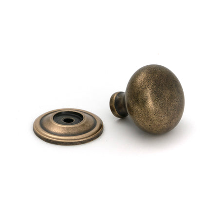 From The Anvil - Burnished Brass Mushroom Cabinet Knob 32mm | Sku. 50954 | Trade Door Handles.