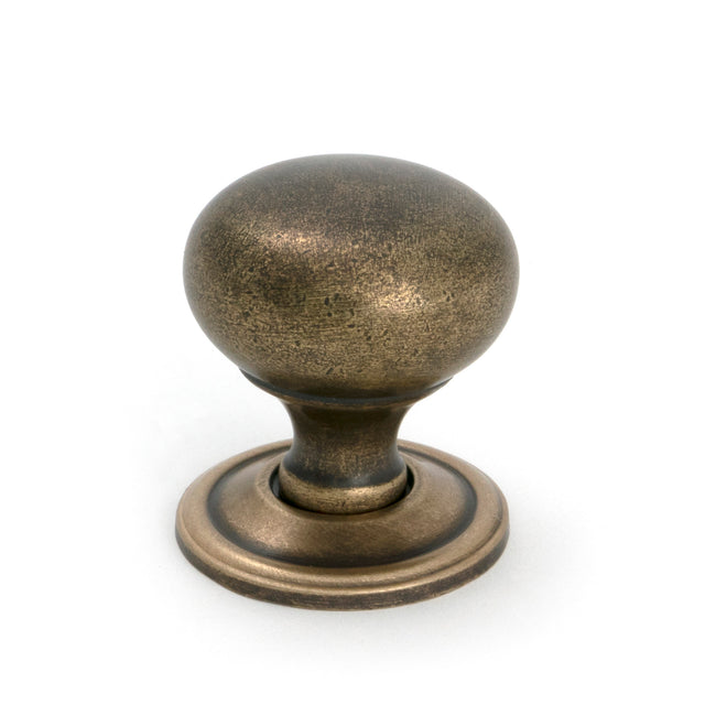 From The Anvil - Burnished Brass Mushroom Cabinet Knob 32mm | Sku. 50954 | Trade Door Handles.