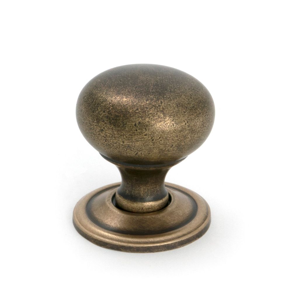 From The Anvil - Burnished Brass Mushroom Cabinet Knob 32mm | Sku. 50954 | Trade Door Handles.