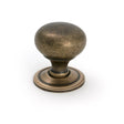 This is an image of From The Anvil - Burnished Brass Mushroom Cabinet Knob 32mm available to order from Trade Door Handles in Kendal.