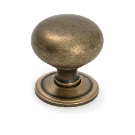 From The Anvil - Burnished Brass Mushroom Cabinet Knob 38mm | Sku. 50955 | Trade Door Handles.