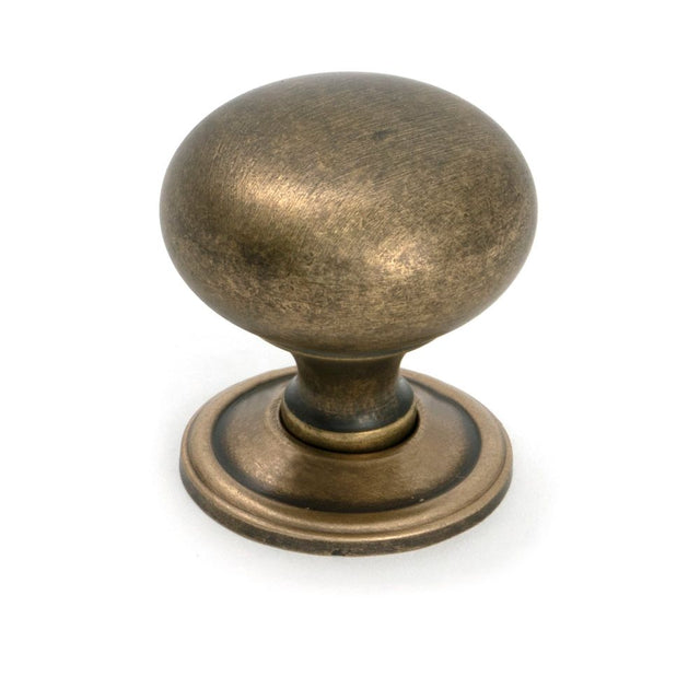 From The Anvil - Burnished Brass Mushroom Cabinet Knob 38mm | Sku. 50955 | Trade Door Handles.
