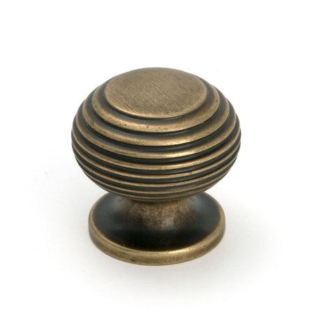 From The Anvil - Burnished Brass Beehive Cabinet Knob 30mm | Sku. 50956 | Trade Door Handles.