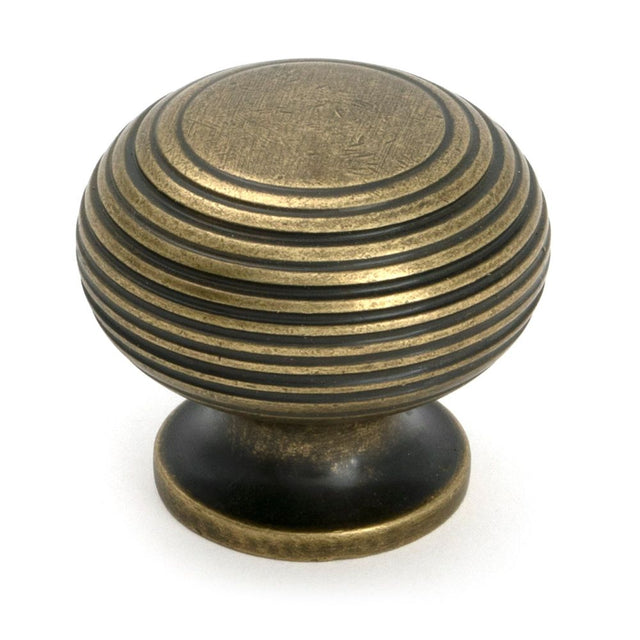 From The Anvil - Burnished Brass Beehive Cabinet Knob 40mm | Sku. 50957 | Trade Door Handles.