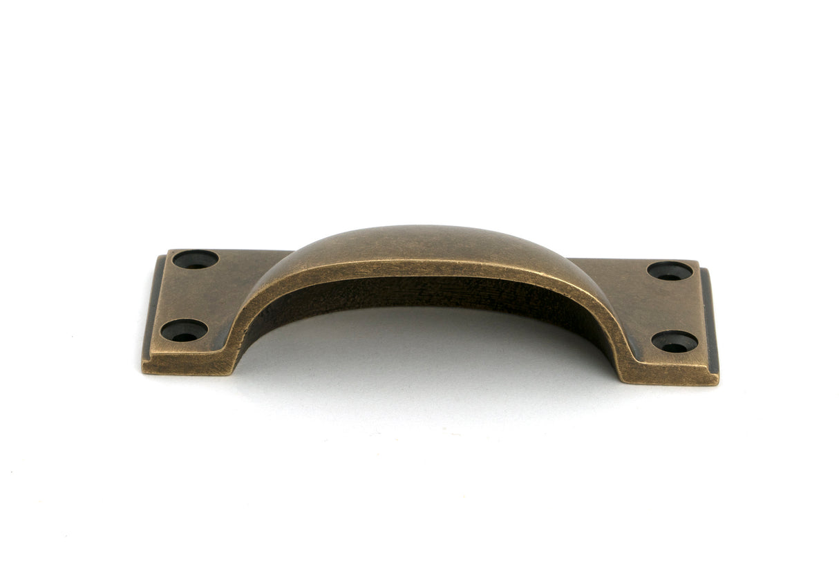 From The Anvil - Burnished Brass Art Deco Drawer Pull | Sku. 50967 | Trade Door Handles.