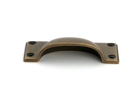 From The Anvil - Burnished Brass Art Deco Drawer Pull | Sku. 50967 | Trade Door Handles.