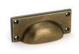 From The Anvil - Burnished Brass Art Deco Drawer Pull | Sku. 50967 | Trade Door Handles.