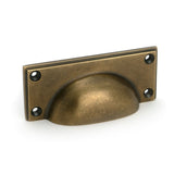 From The Anvil - Burnished Brass Art Deco Drawer Pull | Sku. 50967 | Trade Door Handles.