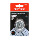 This is an image of Timco - Drill Cup Brush - Crimped Steel Wire 50mm (1 Each Blister Pack) 50SCC