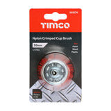 This is an image of Timco - Drill Cup Brush - Nylon 50mm (1 Each Blister Pack) 50SCN