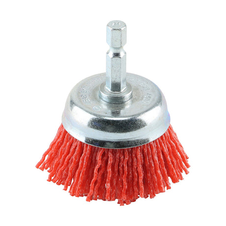 This is an image of Timco - Drill Cup Brush - Nylon 50mm (1 Each Blister Pack) 50SCN