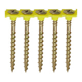 This is an image of Timco - Solo Collated Chipboard & Woodscrews - PH - Double Countersunk - Yellow 4.2 x 50mm - (1000 PCS Box) 50SCOLY