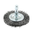 This is an image of Timco - Drill Wheel Brush - Crimped Steel Wire 50mm (1 Each Blister Pack) 50SWC