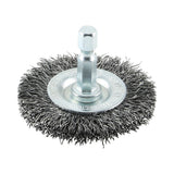 This is an image of Timco - Drill Wheel Brush - Crimped Steel Wire 50mm (1 Each Blister Pack) 50SWC