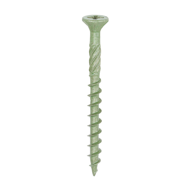 This is an image of Timco - Decking Screws - PZ - Double Countersunk - Exterior - Green 4.5 x 50mm - (2000 PCS Tub) 50TDECK2000