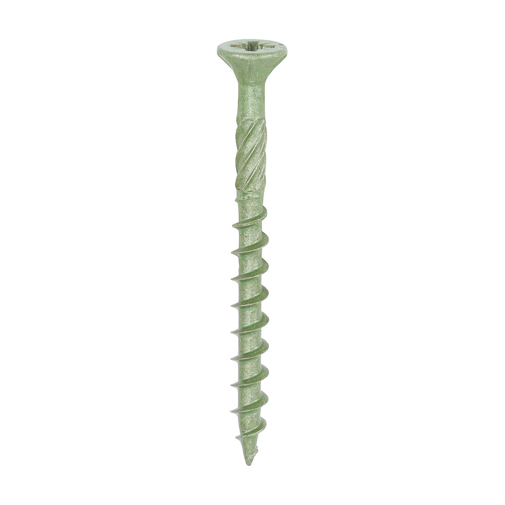 This is an image of Timco - Decking Screws - PZ - Double Countersunk - Exterior - Green 4.5 x 50mm - (200 PCS Box) 50TDECK