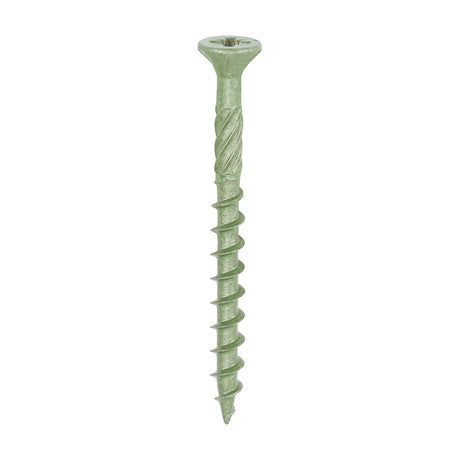 This is an image of Timco - Decking Screws - PZ - Double Countersunk - Exterior - Green 4.5 x 50mm - (200 PCS Box) 50TDECK