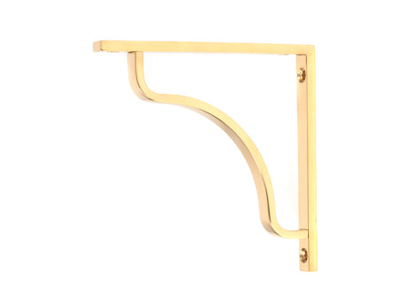 From The Anvil - Polished Brass Abingdon Shelf Bracket (150mm x 150mm) | Sku. 51085 | Trade Door Handles.