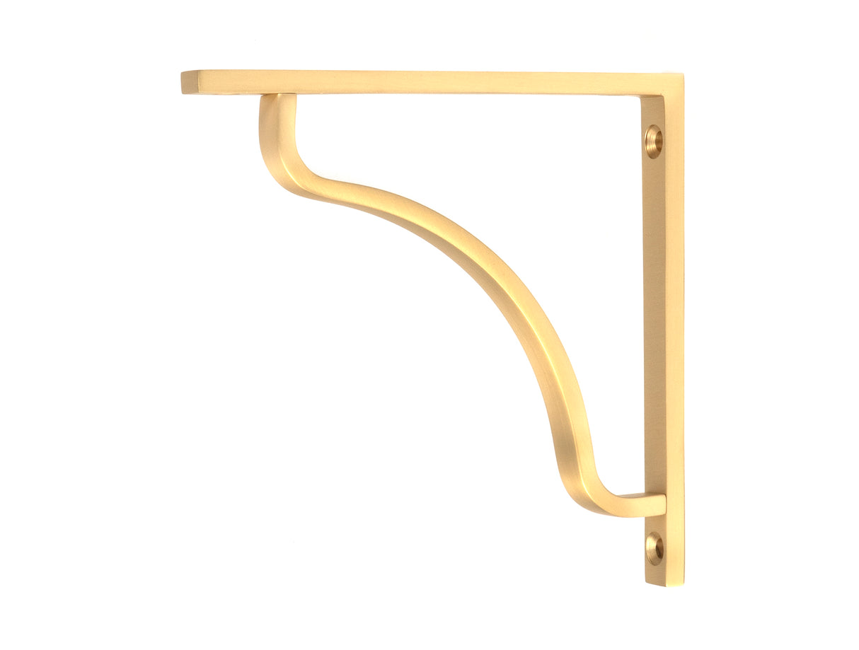 From The Anvil - Satin Brass Abingdon Shelf Bracket (150mm x 150mm) | Sku. 51087 | Trade Door Handles.