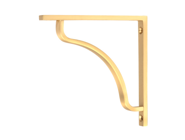 From The Anvil - Satin Brass Abingdon Shelf Bracket (150mm x 150mm) | Sku. 51087 | Trade Door Handles.