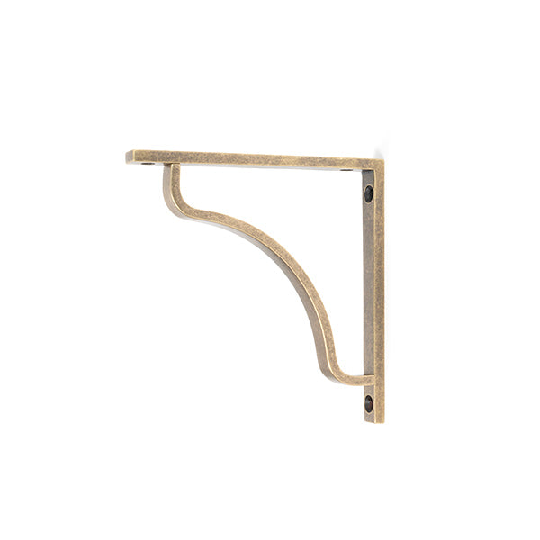 This is an image of From The Anvil - Burnished Brass Abingdon Shelf Bracket (150mm x 150mm) available to order from Trade Door Handles in Kendal.