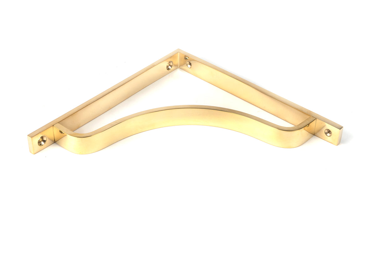 From The Anvil - Polished Brass Abingdon Shelf Bracket (200mm x 200mm) | Sku. 51095 | Trade Door Handles.
