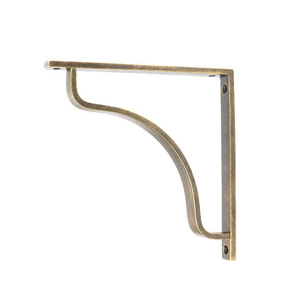 This is an image of From The Anvil - Burnished Brass Abingdon Shelf Bracket (200mm x 200mm) available to order from Trade Door Handles in Kendal.