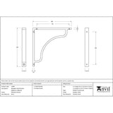 From The Anvil - Polished Chrome Abingdon Shelf Bracket (200mm x 200mm) | Sku. 51099 | Trade Door Handles.