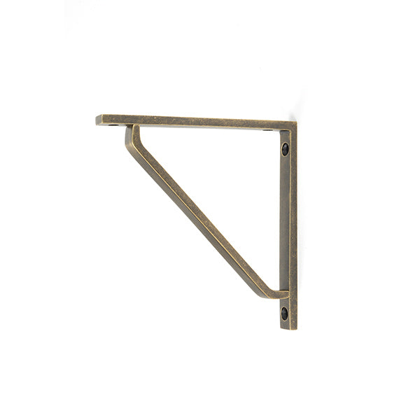 This is an image of From The Anvil - Burnished Brass Barton Shelf Bracket (150mm x 150mm) available to order from Trade Door Handles in Kendal.