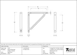 From The Anvil - Aged Bronze Barton Shelf Bracket (150mm x 150mm) | Sku. 51112 | Trade Door Handles.