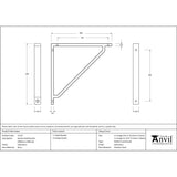 From The Anvil - Satin Brass Barton Shelf Bracket (200mm x 200mm) | Sku. 51117 | Trade Door Handles.