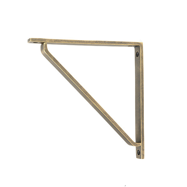 This is an image of From The Anvil - Burnished Brass Barton Shelf Bracket (200mm x 200mm) available to order from Trade Door Handles in Kendal.