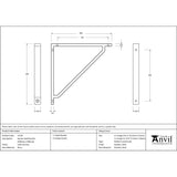From The Anvil - Satin Chrome Barton Shelf Bracket (200mm x 200mm) | Sku. 51120 | Trade Door Handles.