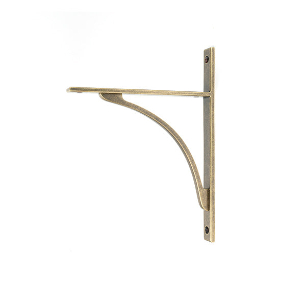 This is an image of From The Anvil - Burnished Brass Apperley Shelf Bracket (260mm x 200mm) available to order from Trade Door Handles in Kendal.