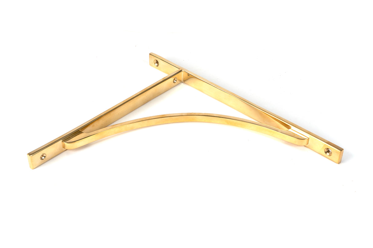 From The Anvil - Polished Brass Apperley Shelf Bracket (314mm x 250mm) | Sku. 51135 | Trade Door Handles.