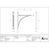 From The Anvil - Burnished Brass Apperley Shelf Bracket (314mm x 250mm) | Sku. 51138 | Trade Door Handles.