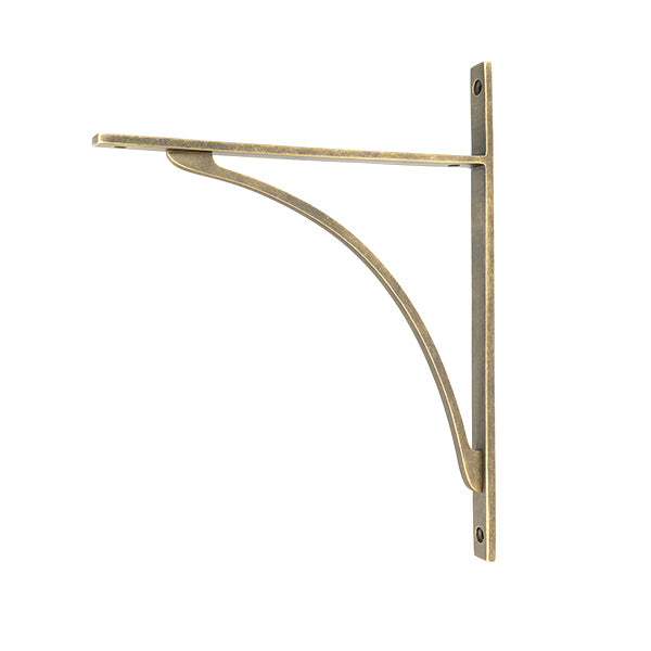 This is an image of From The Anvil - Burnished Brass Apperley Shelf Bracket (314mm x 250mm) available to order from Trade Door Handles in Kendal.