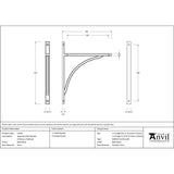 From The Anvil - Matt Black Apperley Shelf Bracket (314mm x 250mm) | Sku. 51144 | Trade Door Handles.