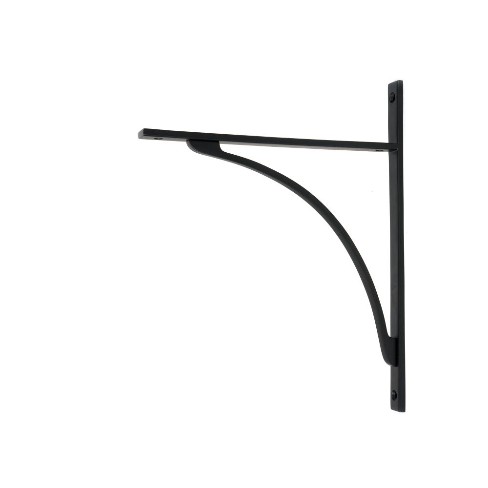 From The Anvil - Matt Black Apperley Shelf Bracket (314mm x 250mm) | Sku. 51144 | Trade Door Handles.
