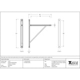 From The Anvil - Satin Brass Chalfont Shelf Bracket (314mm x 250mm) | Sku. 51157 | Trade Door Handles.