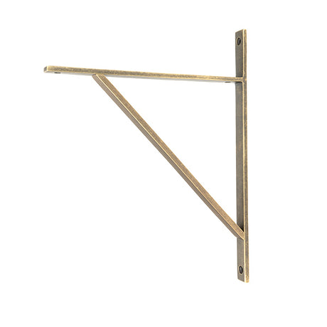 This is an image of From The Anvil - Burnished Brass Chalfont Shelf Bracket (314mm x 250mm) available to order from Trade Door Handles in Kendal.