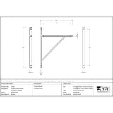 From The Anvil - Aged Bronze Chalfont Shelf Bracket (314mm x 250mm) | Sku. 51162 | Trade Door Handles.