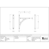 From The Anvil - Aged Brass Tyne Shelf Bracket (260mm x 200mm) | Sku. 51166 | Trade Door Handles.