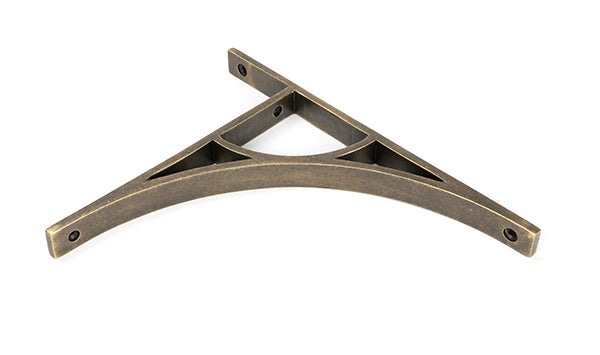 From The Anvil - Burnished Brass Tyne Shelf Bracket (260mm x 200mm)