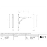 From The Anvil - Burnished Brass Tyne Shelf Bracket (260mm x 200mm) | Sku. 51168 | Trade Door Handles.